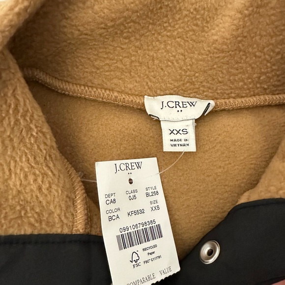 J. Crew Factory Quilted Sherpa Half Zip - Picture 7 of 16